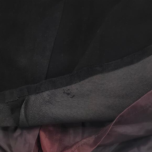 Vintage Cedars Skirt Womens 10 Black Leather Suede High Waist Pencil Midi 80s - Picture 6 of 9